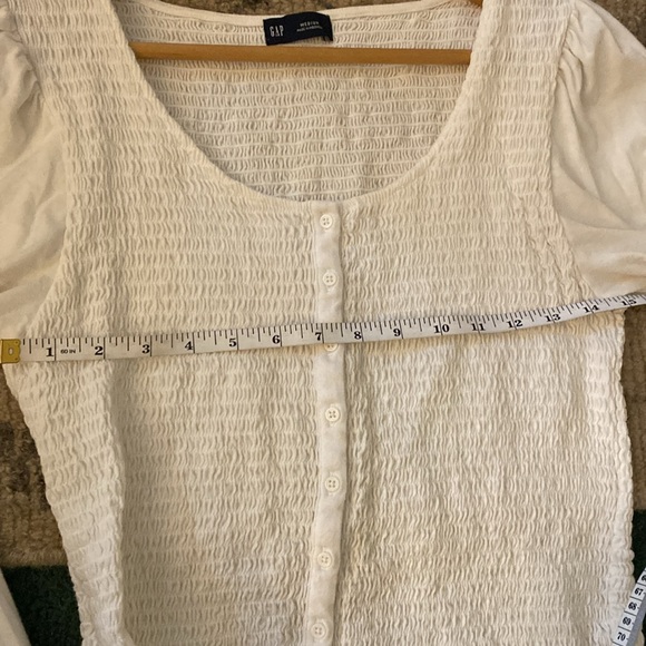 Gap Smocked Long Sleeve Button Down Top - Picture 7 of 7